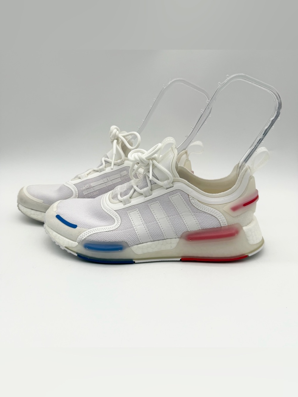Adidas Men's NMD_V3 Cloud White Blue Red Running Shoes GX3379 USA Size 9.5